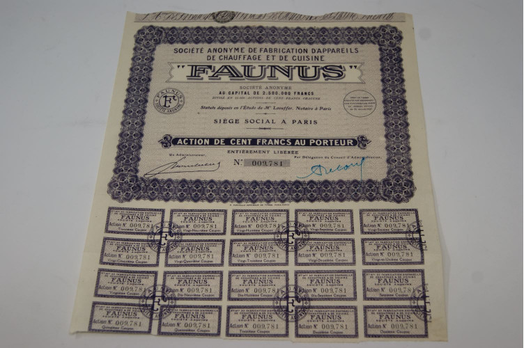 Société anonyme de fabrication d'appareils de chauffage et de cuisine Faunus