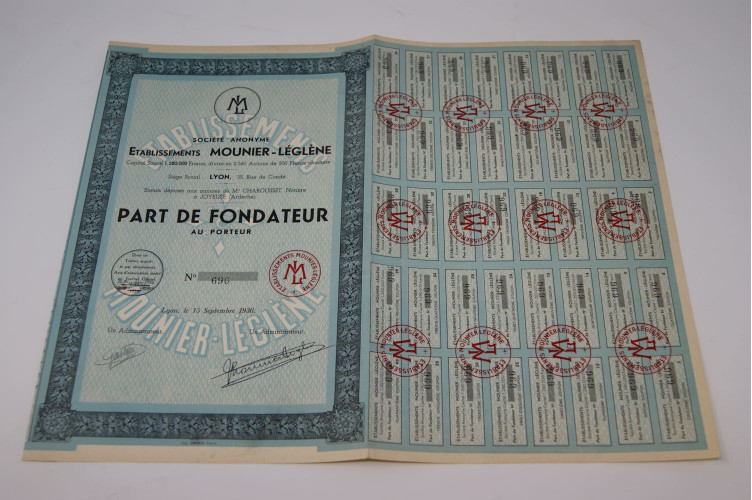 Société anonyme Etablissements Mounier-Léglène