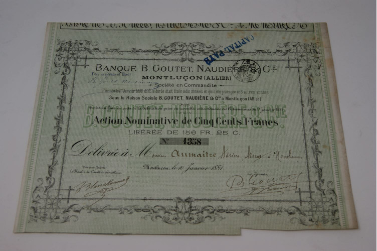 Banque B. Goutet Naudière & Cie.