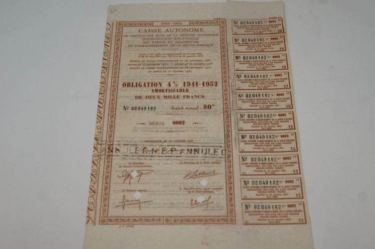 Caisse autonome de gestion des bons de la défense nationale d'exploitation industrielle des tabacs et allumettes