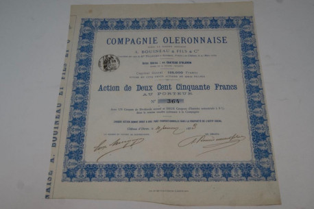 Compagnie oleronnaise sous raison sociale A. Bouineau & Fils & Cie.