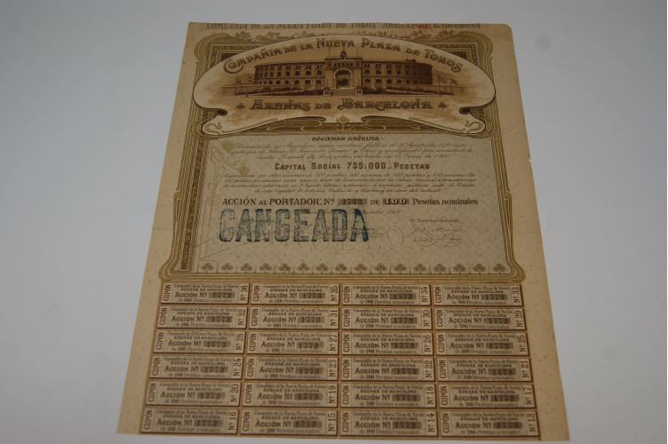 Compañia de la nueva Plaza de Toros Arenas de Barcelona