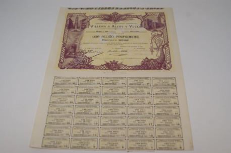 Compañia de los ferrocarriles economicos de Villena a Alcoy Y Yecla