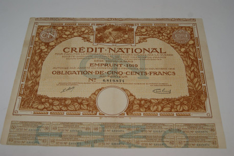 Credit national pour faciliter la réparation des dommages causés par la guerre