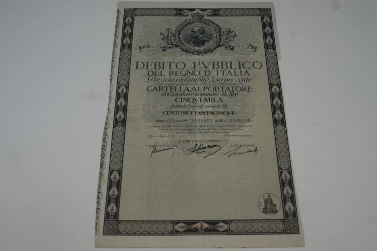 Debito publico del regno d'Italia