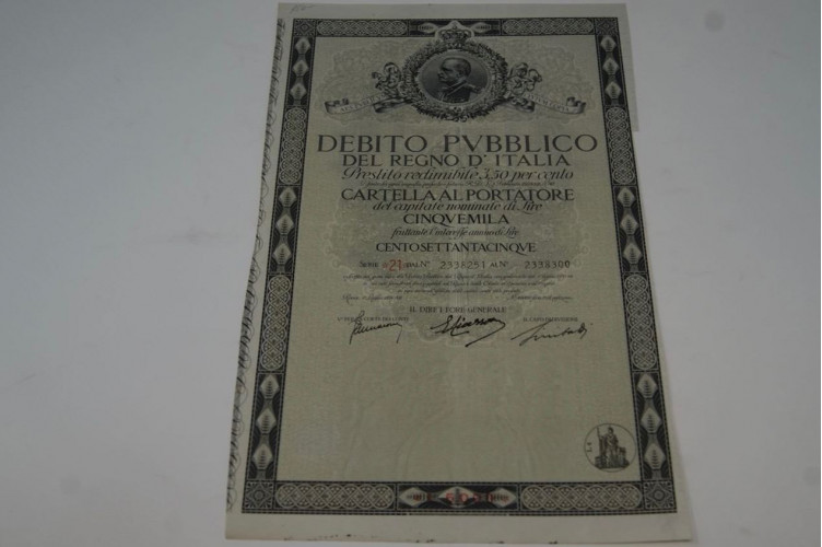 Debito pubblico del regno d'Italia