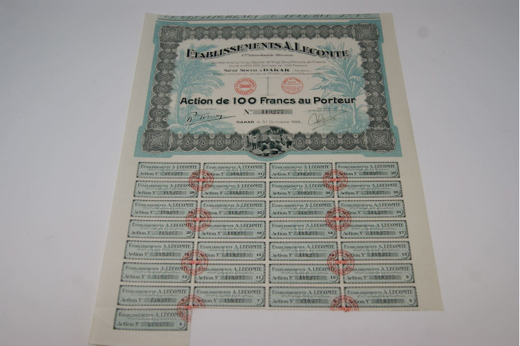 Etablissements A. Lecomte Compagnie intercoloniale africaine