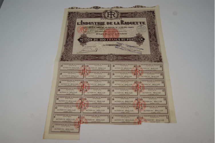 L'industrie de la raquette