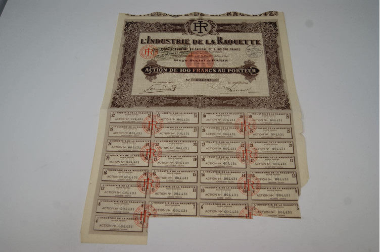 L'industrie de la raquette