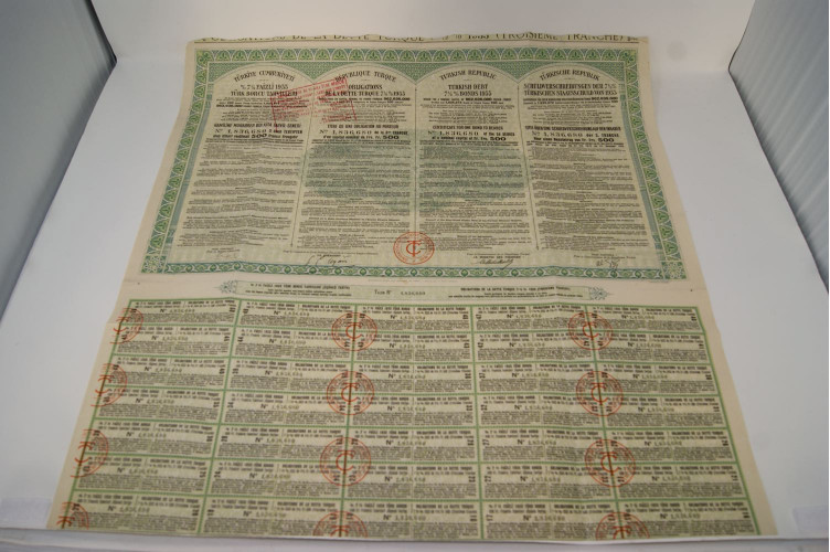 République Turque Obligation de la dette turque 7 1/2 % 1933