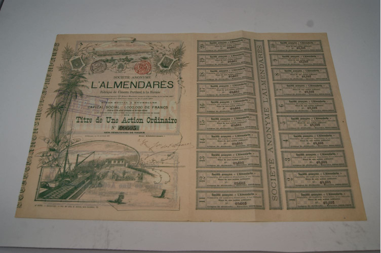 Société anonyme l'Almendarès Fabrique de ciment Portland à la Havane