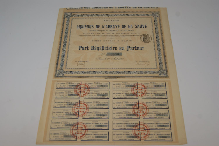 Société des liqueurs de l'Abbaye de...