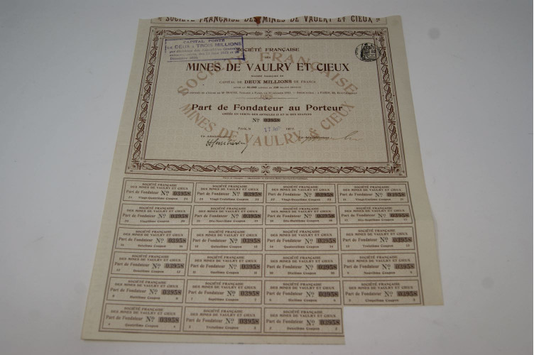 Société française des mines de Vaulry...
