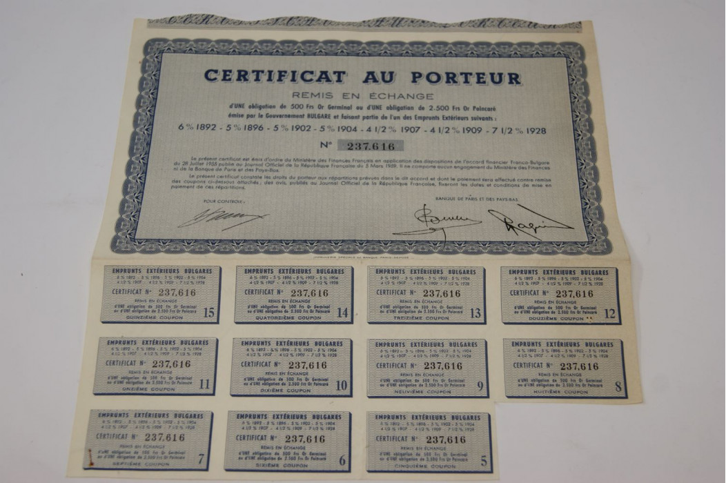 Emprunts extérieurs Bulgares