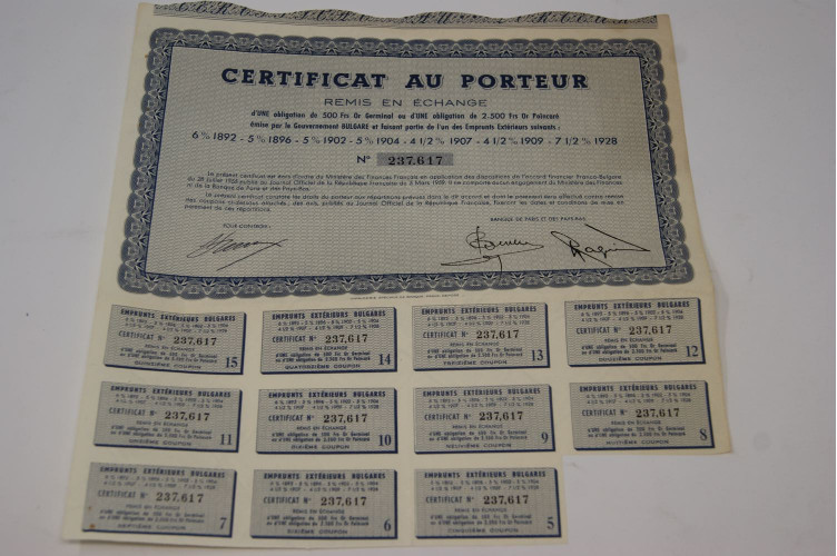 Emprunts extérieurs Bulgares