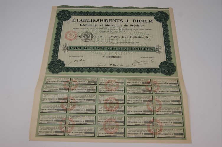 Etablissements J. Didier Décolletage...