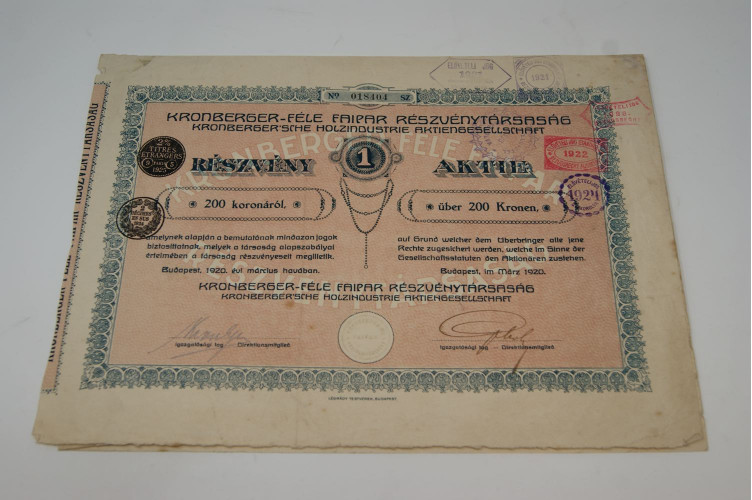 Kronberger-Fèle Faipar Részvénytarsasàg