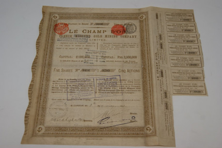 Le Champ d'Or French misgund gold mining company limited