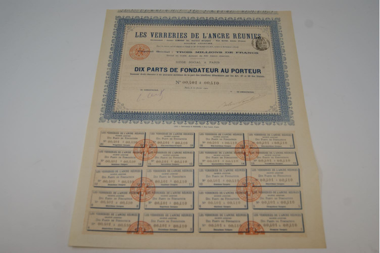 Les verreries de l'Ancre Réunies