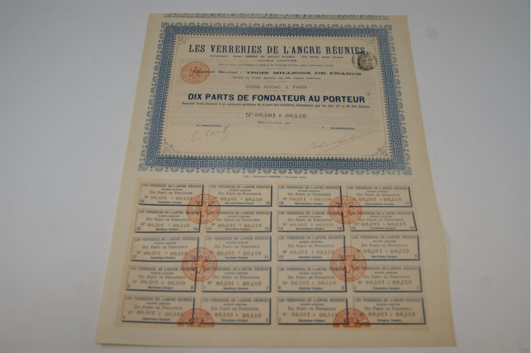 Les verreries de l'Ancre Réunies