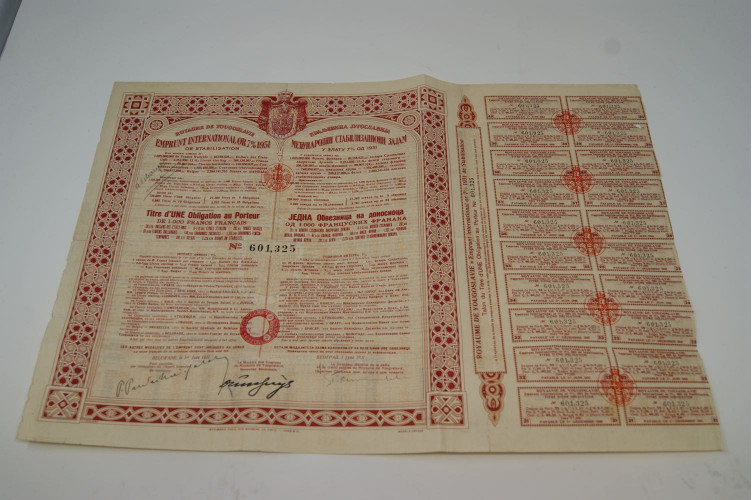 Royaume de Yougoslavie Emprunt...