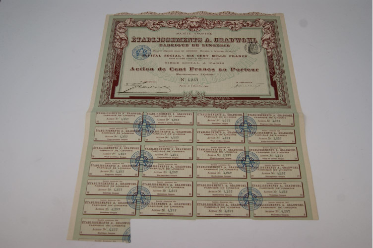 Société anonyme des Établissements A. Gradwohl Fabrique de lingerie