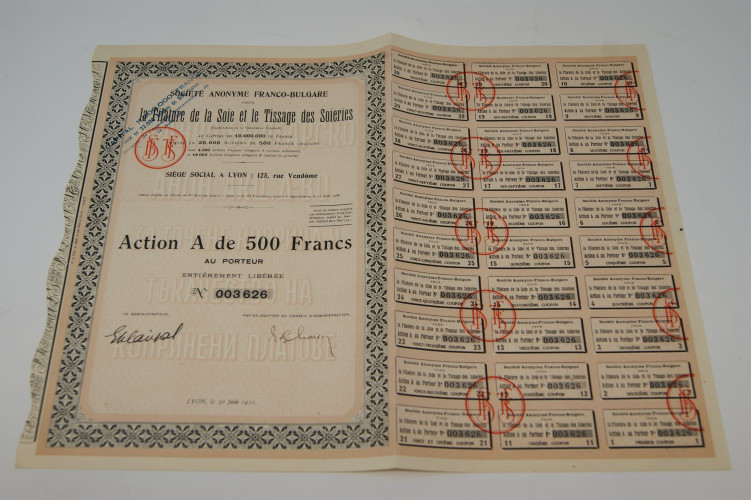 Société anonyme franco-bulgare pour la filature de la soie et le tissage des soieries
