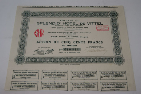 Société du Splendid' Hôtel de Vittel