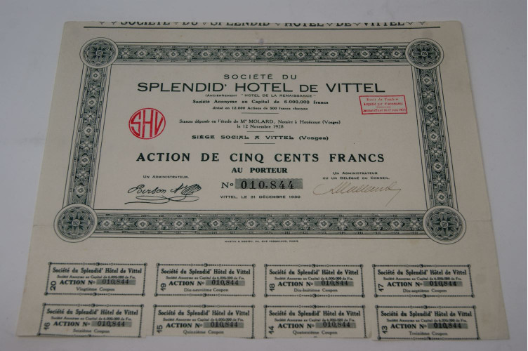 Société du Splendid' Hôtel de Vittel