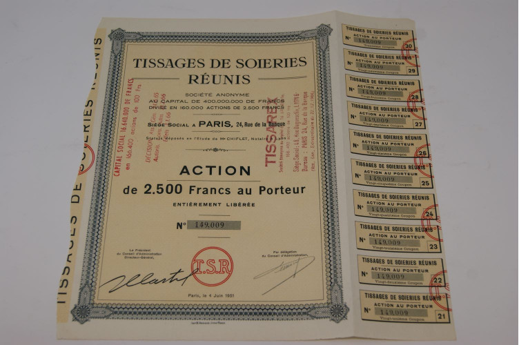 Tissages de soieries réunis