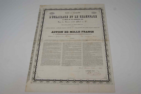 Société en commandité pour l'éclairage et le chauffage au moyen du gaz hydrogène pur