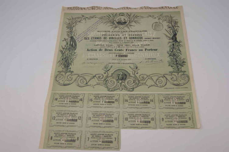 Société anonyme française pêcheries et chasses des étangs de Virelles et Gonrieux