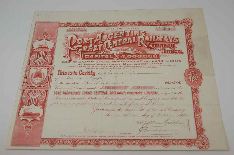 Port Argentine Great Central Railway Company Limited