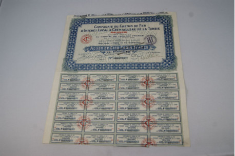 compagnie du chemin de fer d'intérêt local a crémaillère de la Turbie