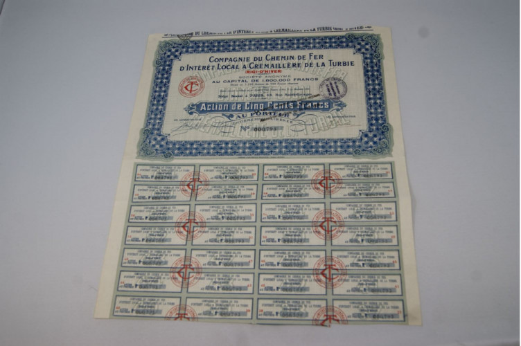 compagnie du chemin de fer d'intérêt local a crémaillère de la Turbie