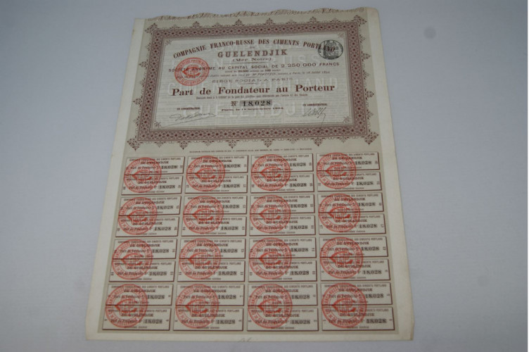 Compagnie franco-russe des ciments...