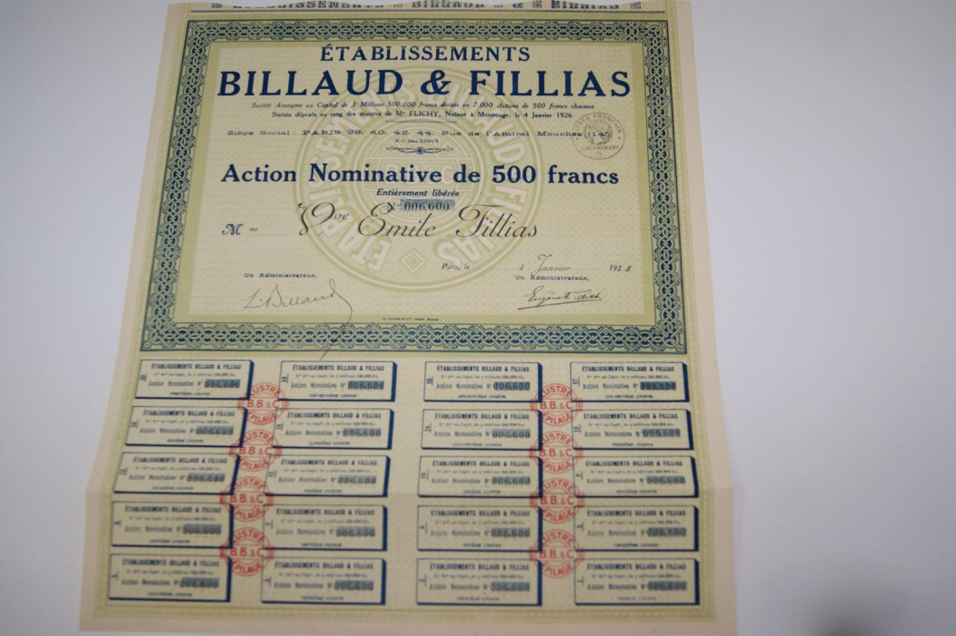 Etablissement billaud & fillias