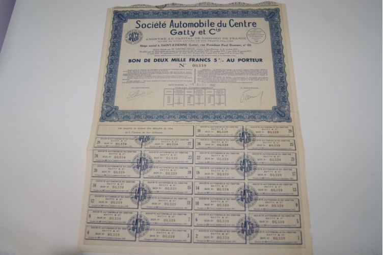 société automobile du centre gatty et cie