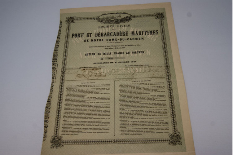 Société civile des ports et embarcadères maritimes de Notre Dame du Carmen