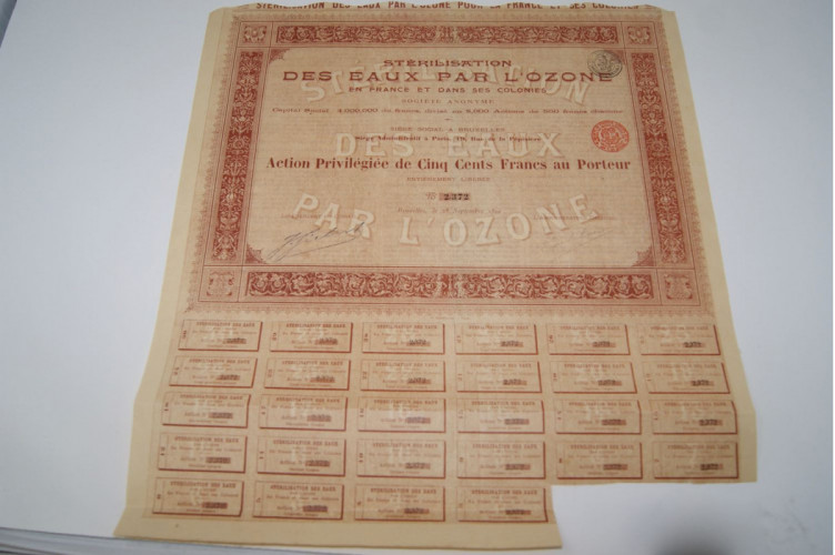 Stérilisation des eaux par l'ozone