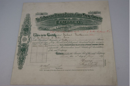 The El Dorado Rubber Balata & Gold Mining Company