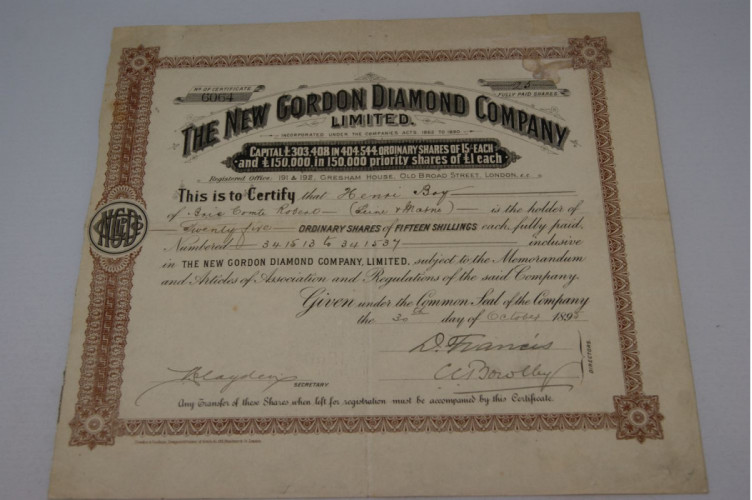 The New Gordon Diamond Company